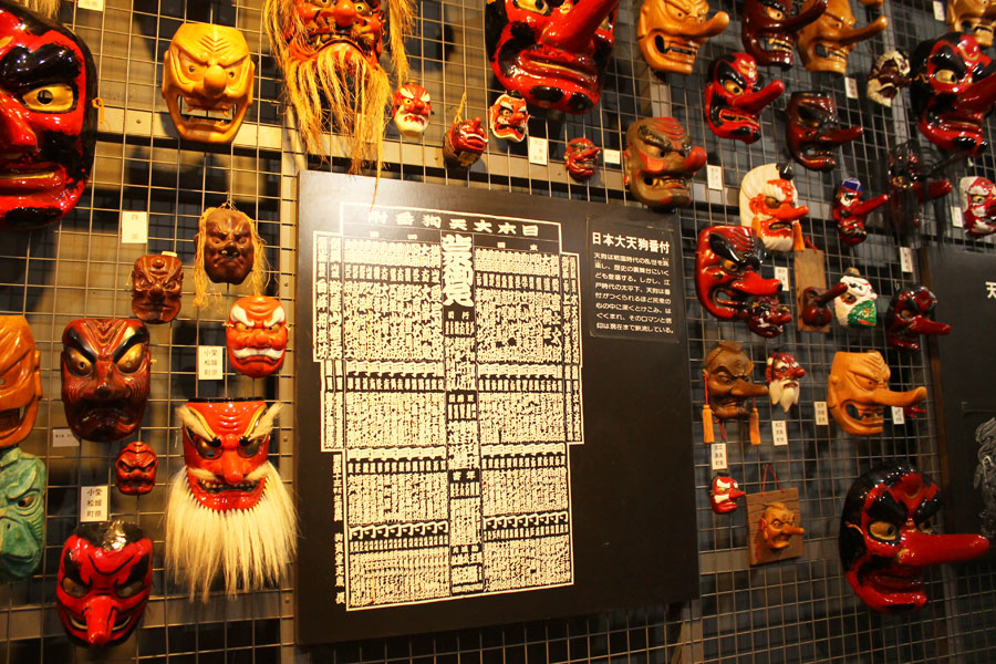 天狗番付表など、かなり貴重な品の展示も