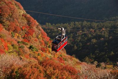 雲仙ロープウェイからの紅葉も素晴らしい