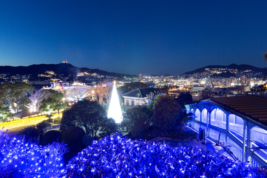 日本夜景遺産にも認定、幻想的なグラバー園 日本夜景遺産にも認定、幻想的なグラバー園