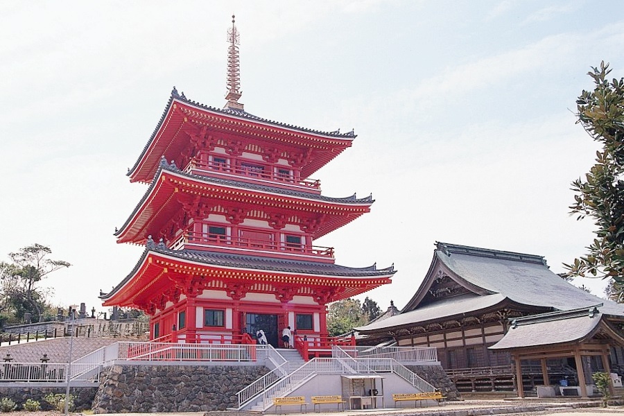 三重大塔がある「最教寺」 三重大塔がある「最教寺」
