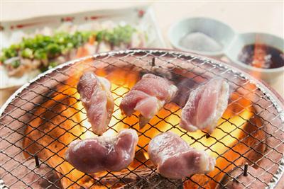 「炭仙人」の炭火焼き