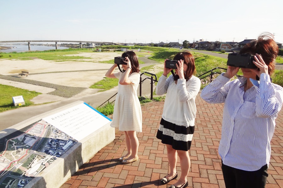 スコープで当時の様子が見える「三重津海軍所跡」 スコープで当時の様子が見える「三重津海軍所跡」