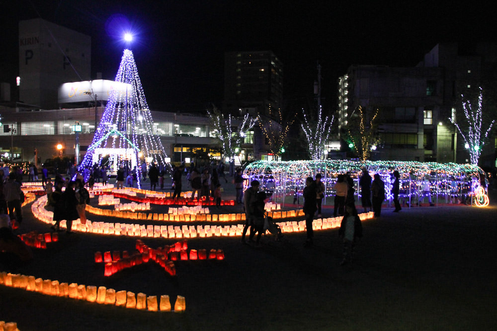 20万個のイルミネーションが迎える「いさはや灯りファンタジア2018」 20万個のイルミネーションが迎える「いさはや灯りファンタジア