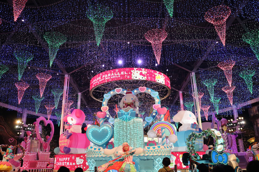 色とりどりの光が灯る「ハーモニーランド イルミネーション」 色とりどりの光が灯る「ハーモニーランド イルミネーション」