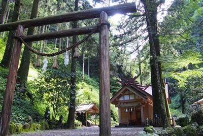 鎮守の森に囲まれた秋元神社