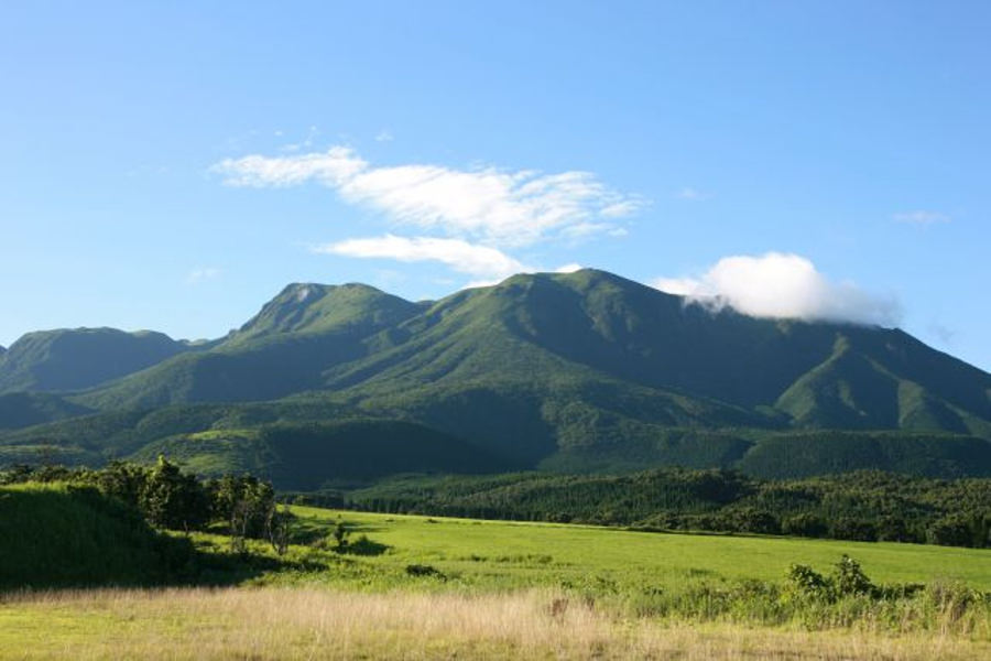 雄大なくじゅう連山のふもとにある久住高原 雄大なくじゅう連山のふもとにある久住高原