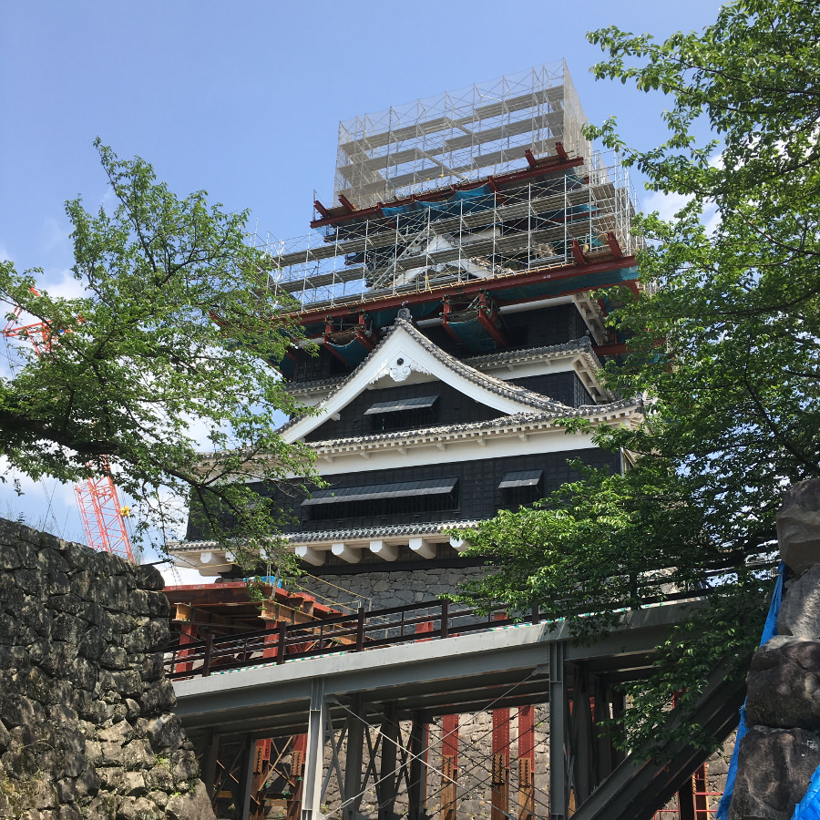熊本城の復旧の様子を見てみよう 今しか見ることのできない天守閣