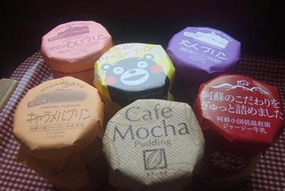 個性豊かなプリンは全部で6種類