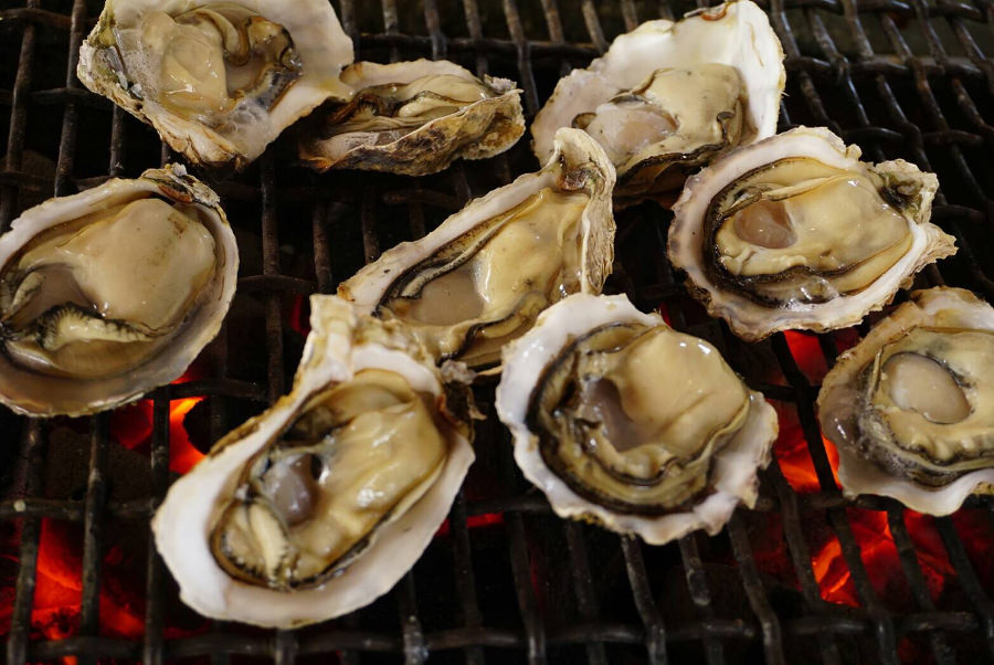 プリプリで濃厚な旨みを含んだ竹崎カキが味わえます プリプリで濃厚な旨みを含んだ竹崎カキが味わえます