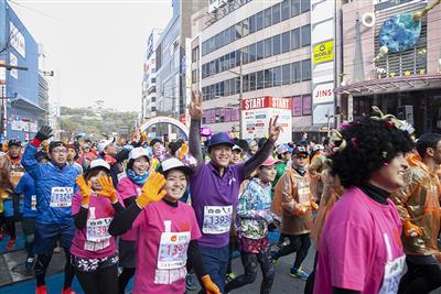 毎年2月に行われている市民マラソン大会