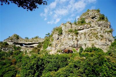 「名勝耶馬渓・古羅漢の景」と呼ばれるビュースポット