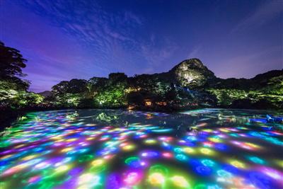 幻想的な光のアートが広がる「御船山楽園」
