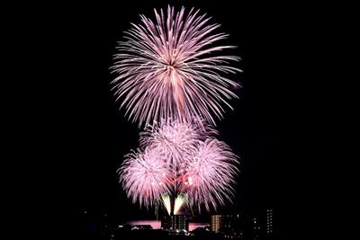 約3000発の花火で「おおむら夏越まつり」の幕開け