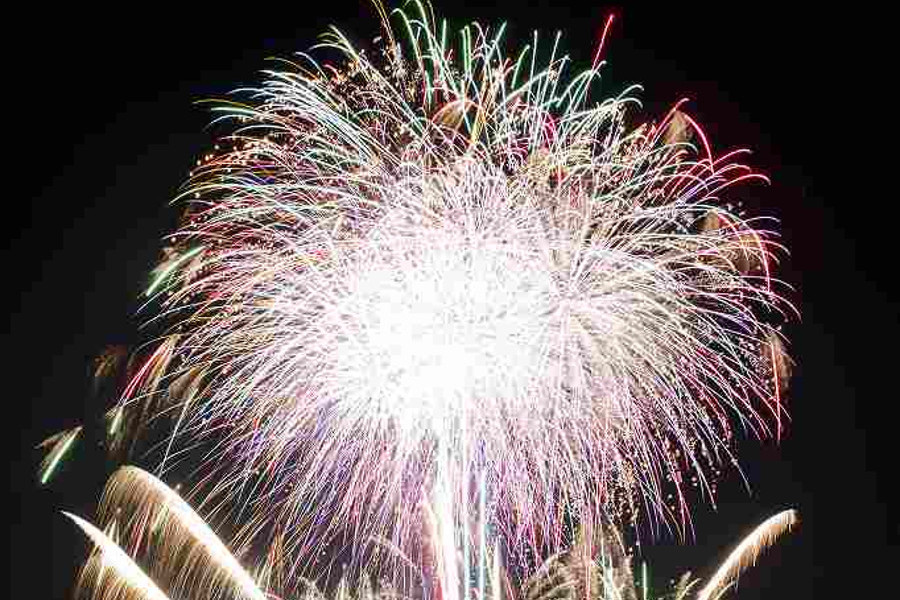 音楽花火やしだれ柳など2500発が打ち上がります 音楽花火やしだれ柳など2500発が打ち上がります