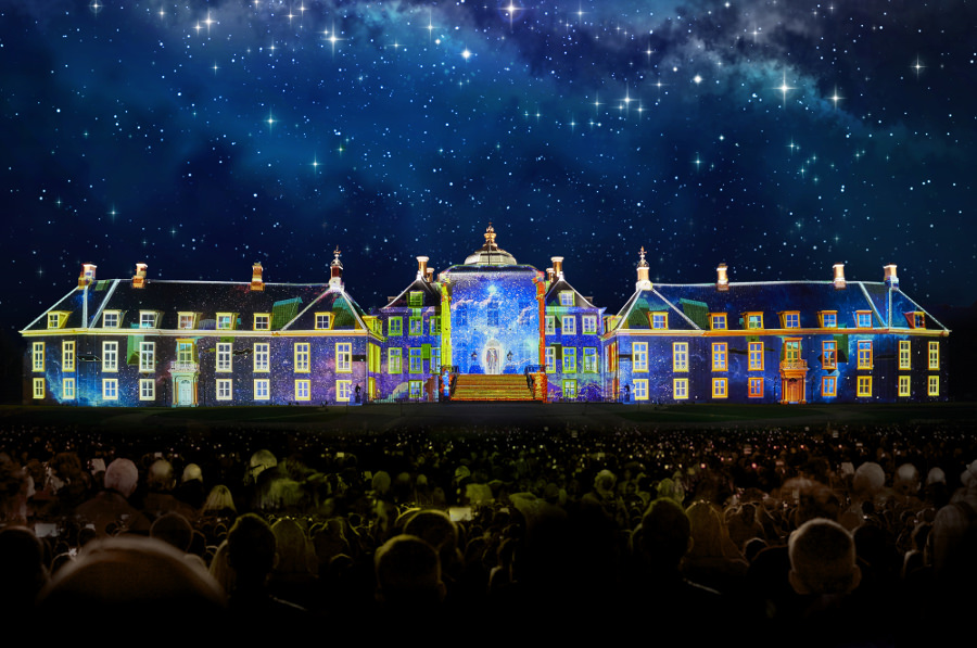 宮殿の建物で白雪姫の物語が繰り広げられます 宮殿の建物で白雪姫の物語が繰り広げられます