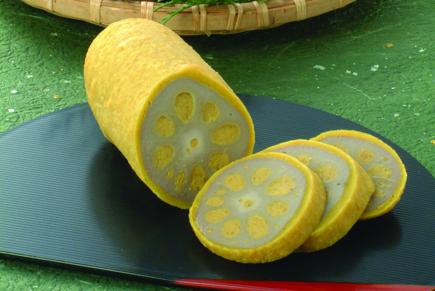 1本1本丁寧に手作りされる「ふくとく」のからし蓮根 1本1本丁寧に手作りされる「ふくとく」のからし蓮根