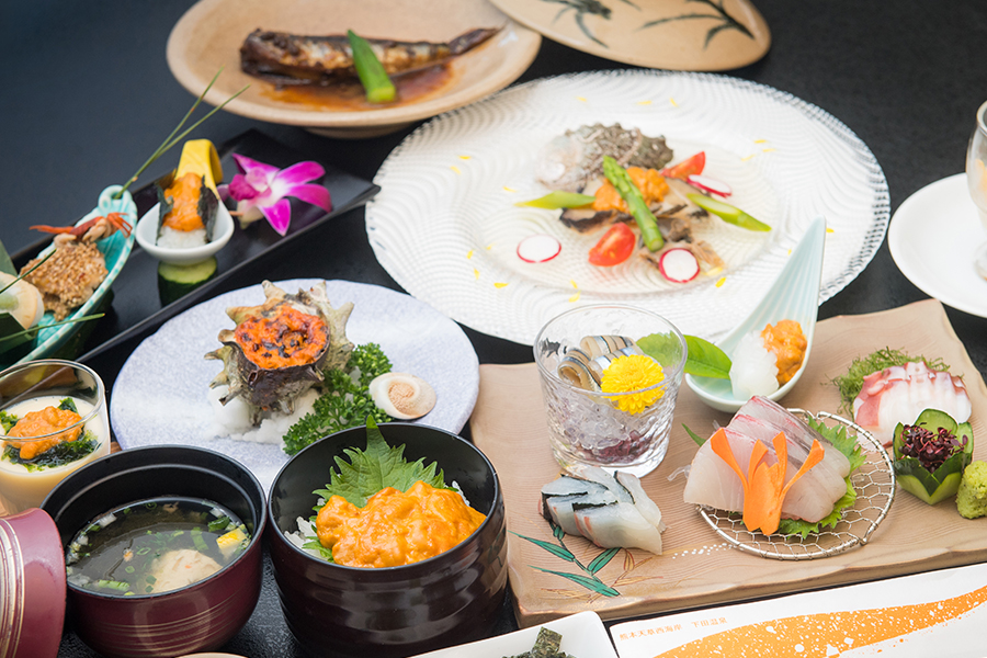 望洋閣の「春の味覚旬のうに会席プラン」