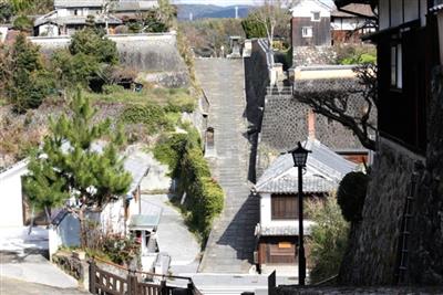 映画のロケ地となった杵築市中心部の城下町