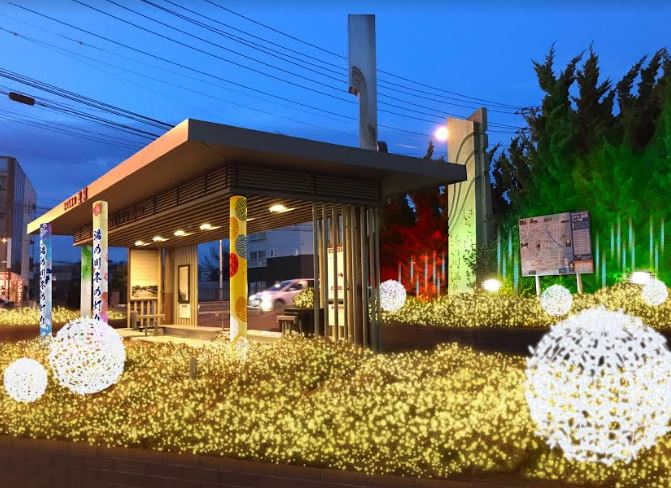 函館湯の川冬の灯り