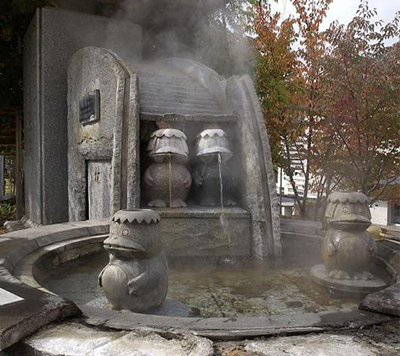 かっぱ家族の願かけ手湯