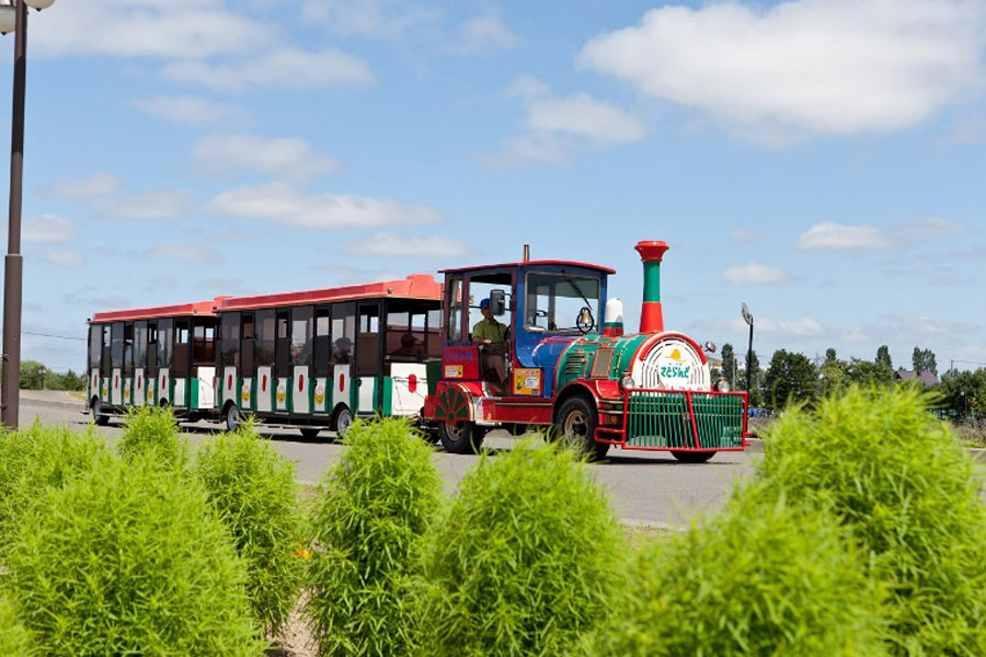 74.3ヘクタールの広大な敷地をSLバスが運行する
