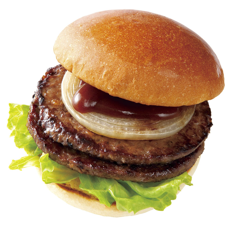 ロッテリアが店舗限定、数量限定で発売した「エゾ鹿バーガー」(写真はダブル)