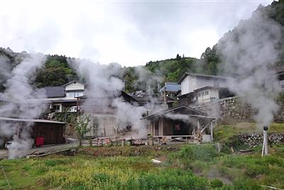 わいた温泉の現在。平和な日常が戻ってきている