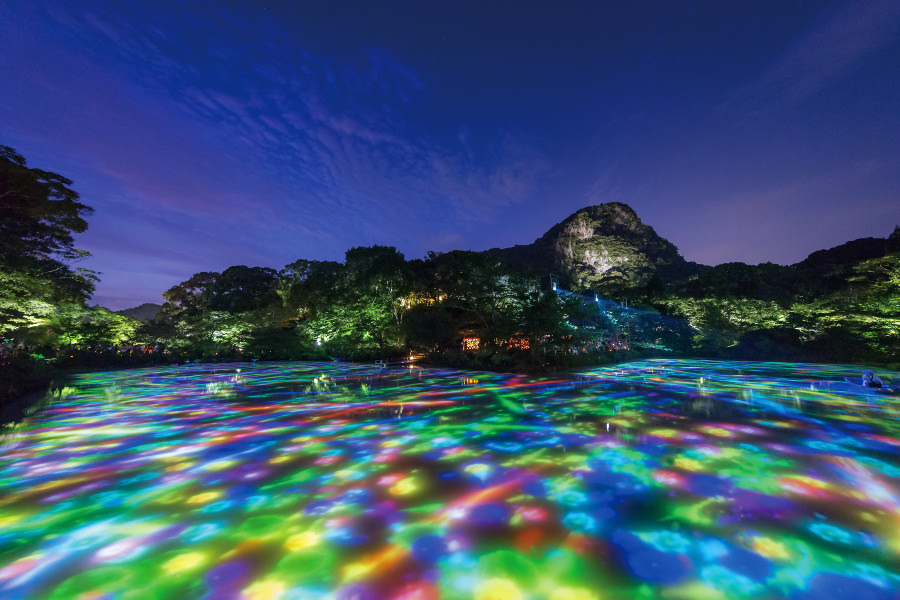 チームラボが手掛ける、池を使ったデジタルアート