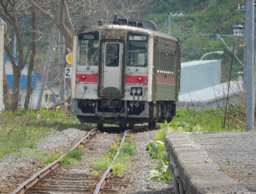 留萌駅~増毛駅間は通常1両または2両編成の列車が運行しているが、期間中は3両になることも