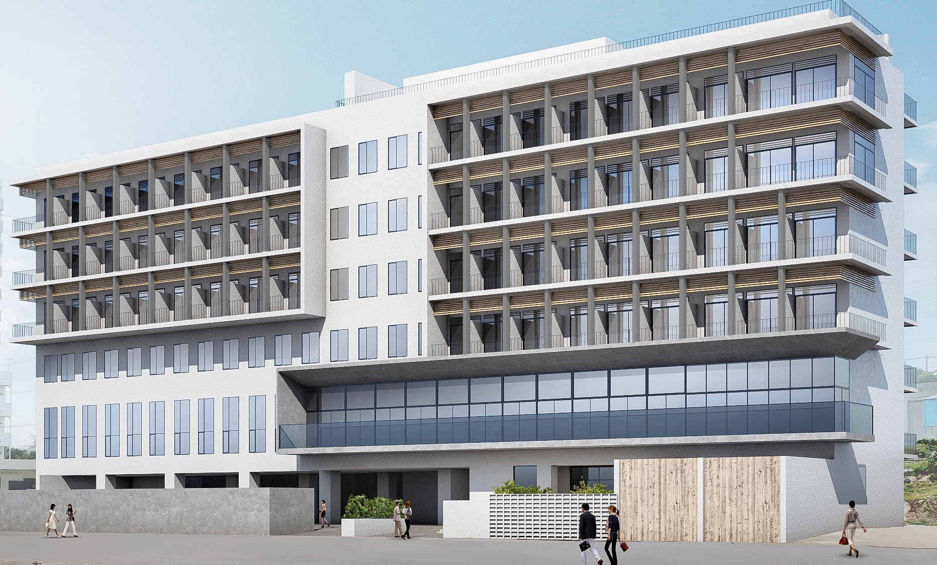 下里ホテルの完成予定図