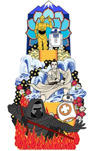 ルーカスフィルム監修の“スター・ウォーズ山笠”のデザイン画