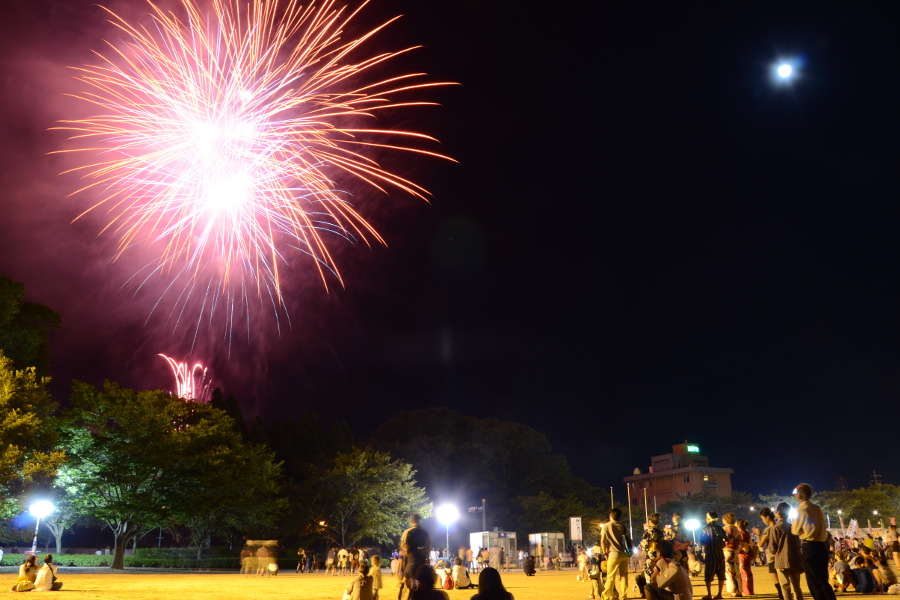 2000発の打ち上げ花火が阿蘇の夜空を彩ります 2000発の打ち上げ花火が阿蘇の夜空を彩ります