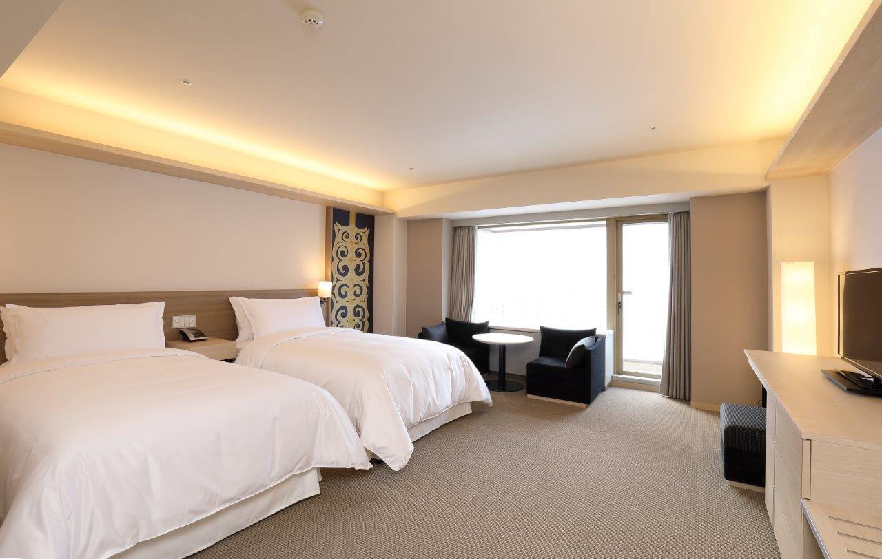 広々とした客室からは北海道の大自然を一望