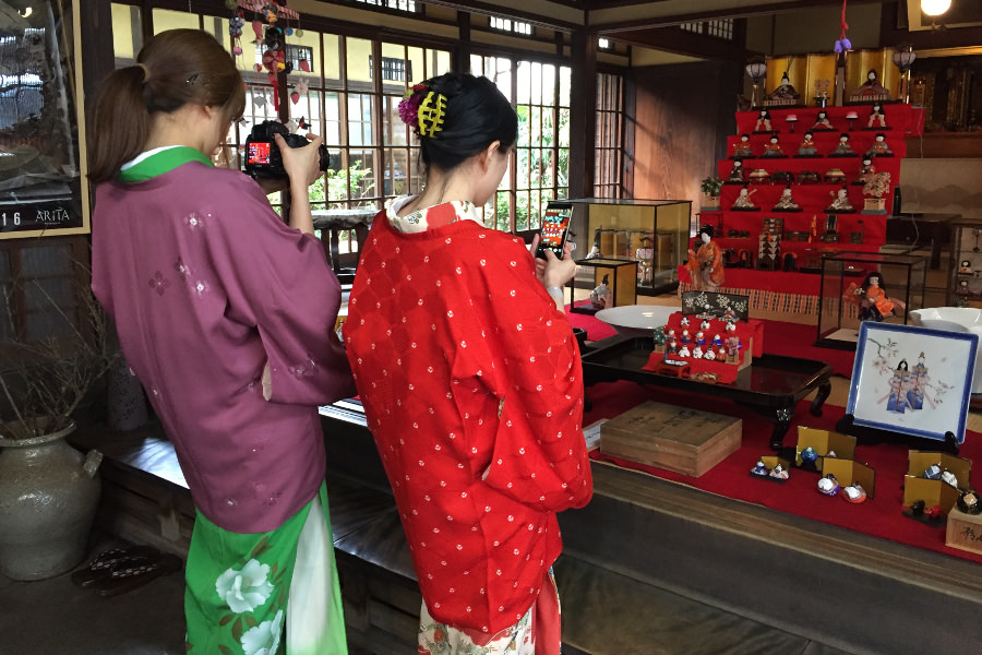 ▲2月10日(土)～3月18日(日)まで行われている「有田雛