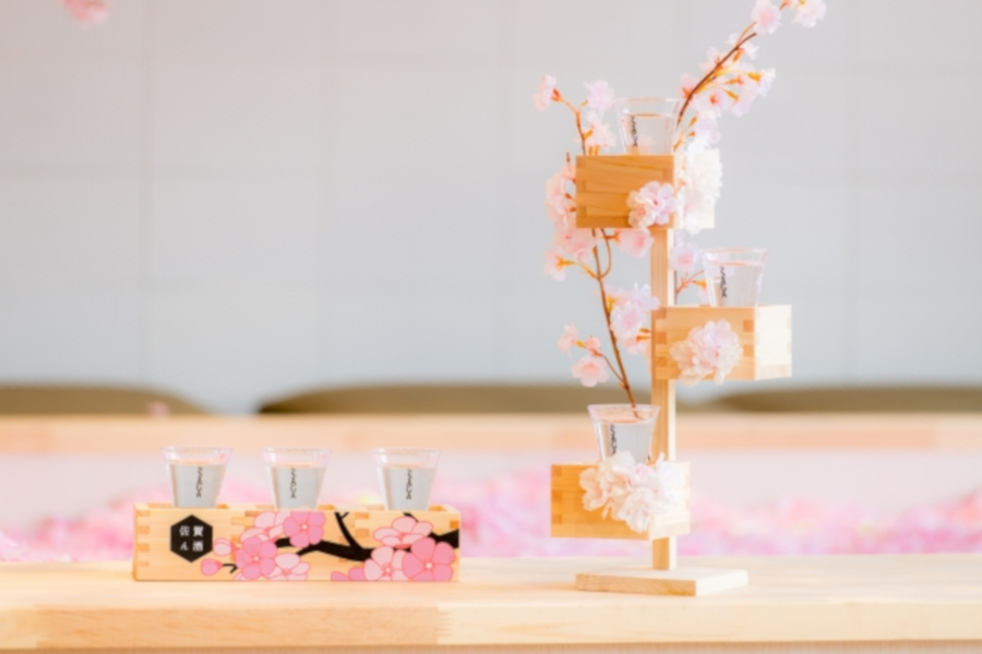 ▲東「桜枡」で佐賀ん酒を飲み比べできます