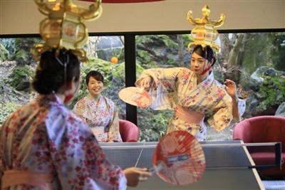 ▲インスタ映え間違いなし！「山鹿卓球ゆとりろ流」