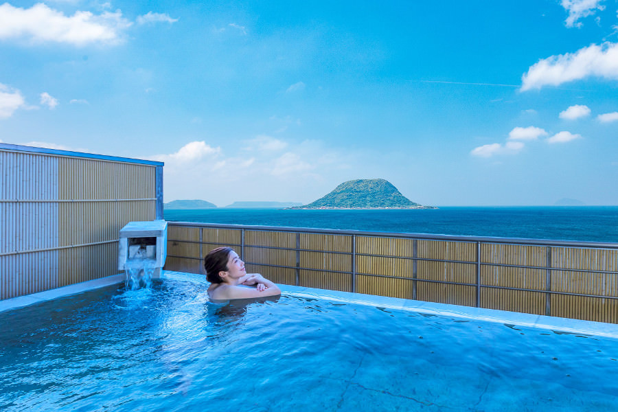 ▲6月29日(金)にオープンする唐津シーサイドホテルの「唐津シーサイド温泉」 ▲6月29日(金)にオープンする唐津シーサイドホテルの「唐津