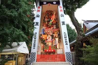 熊襲征討の一場面を描いた「日本武尊征熊襲」