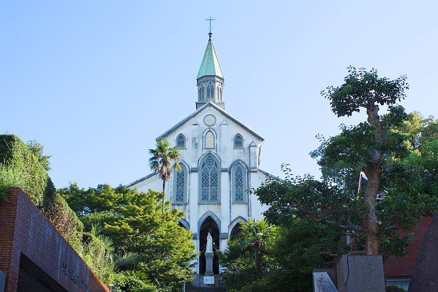 ▲構成資産のひとつである大浦天主堂 ▲構成されている大浦天主堂