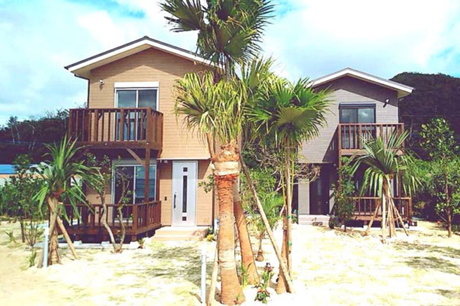 ▲玄関を開ければそこはビーチ!駐車スペースを完備 玄関を開ければそこはビーチ!駐車スペースを完備