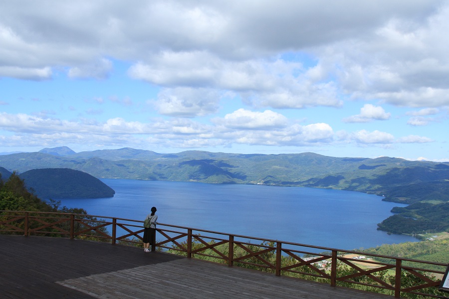 有珠山ロープウェイから見た洞爺湖