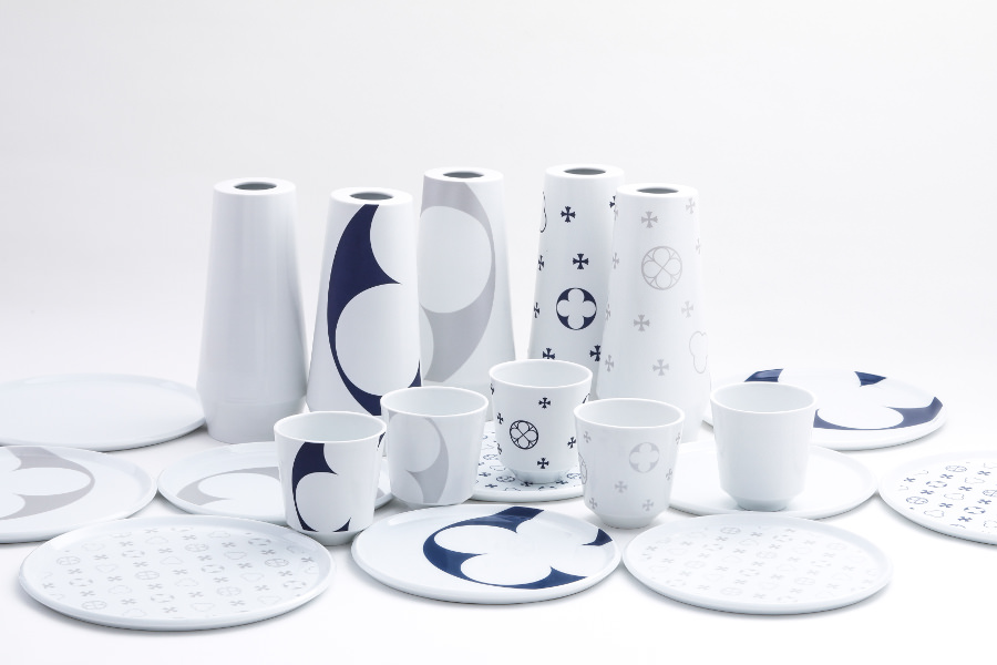 ▲天草の白磁を世界へ発信。新陶磁器シリーズ「Amacusa MUSO」 新陶磁器シリーズ「Amacusa MUSO」