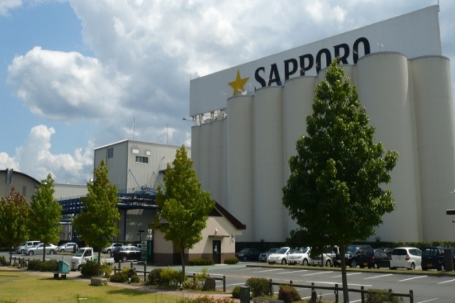 ▲サッポロビール九州日田工場で「東北ホップ100%」を樽生で試飲できます