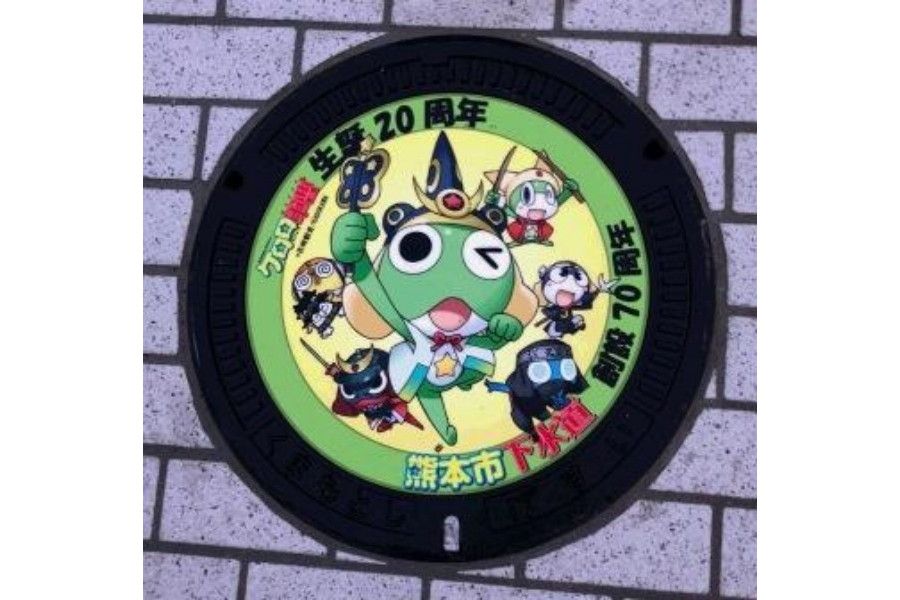 ▲花畑広場(中央区)の歩道とJR熊本駅新幹線口(西区)の駅前広場の2カ所で見ることができます