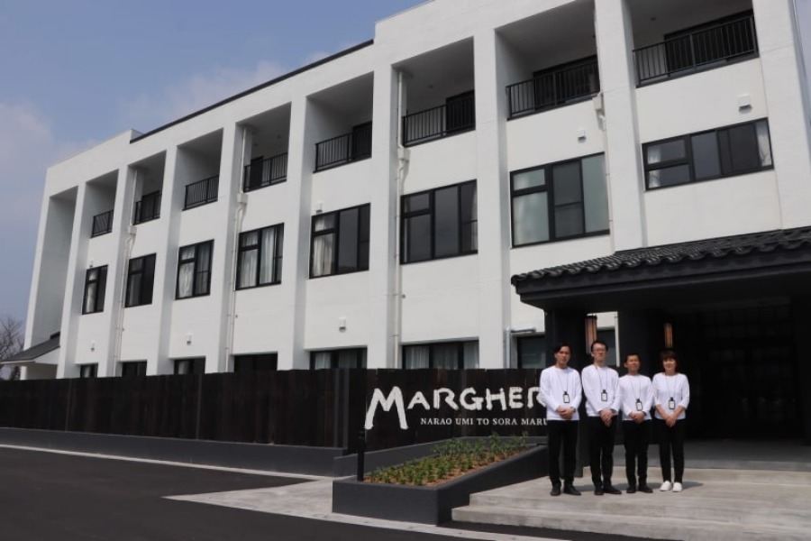 ▲完成した「五島列島リゾートホテル マルゲリータ奈良尾 海ト空○ト星」 「五島列島リゾートホテル マルゲリータ奈良尾 海ト空○ト星」