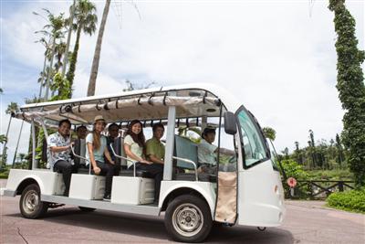 水上楽園のトラム・ツアー （提供 / 東南植物楽園）