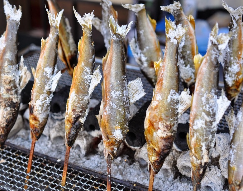 日本三大急流・球磨川育ちの「鮎の塩焼き」