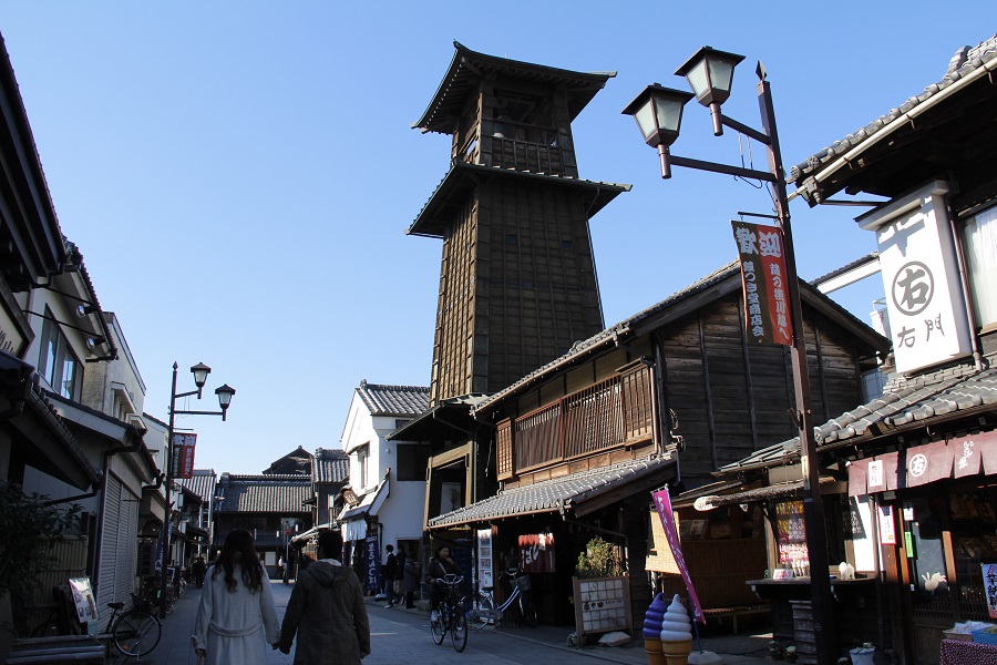 明治の大火で焼失するも翌年には復活した川越のシンボル時の鐘 
