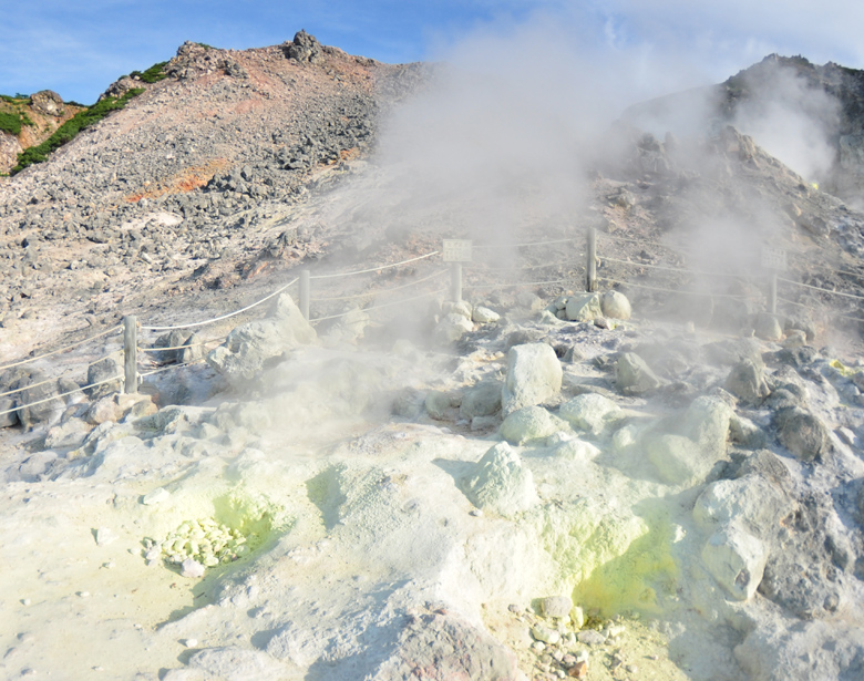 硫黄山の煙