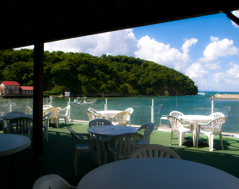 オーシャンビューのカフェ